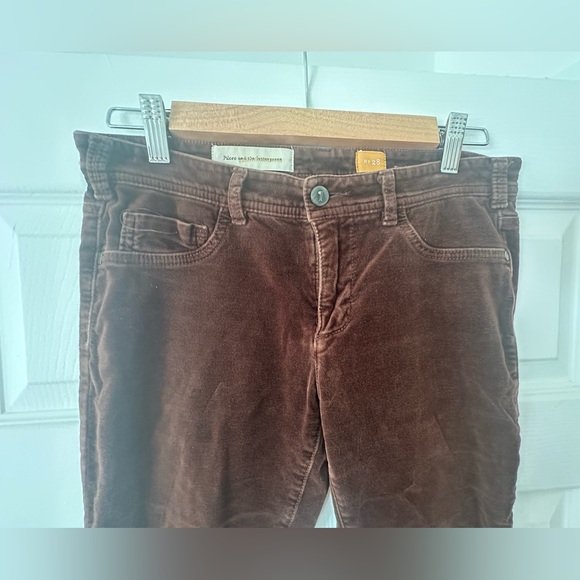 Pilcro & the Letterpress Brown Serif Skinny Corduroy Pants, Size: 28 - Picture 5 of 9